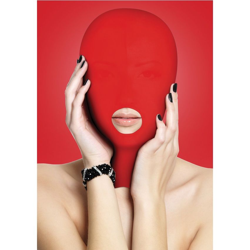 Petitioner Expired Encyclopedia Masca rosie tip cagula cu deschidere pentru gura | Sexshop eTaboo